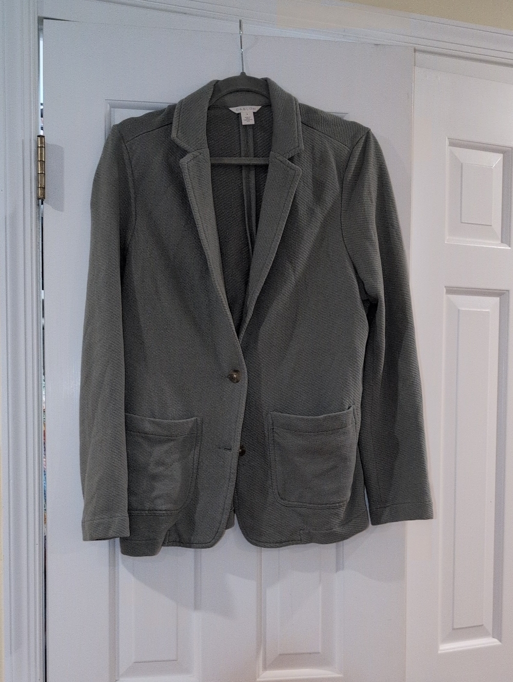 Caslon Olive Gray Knit Blazer Jacket